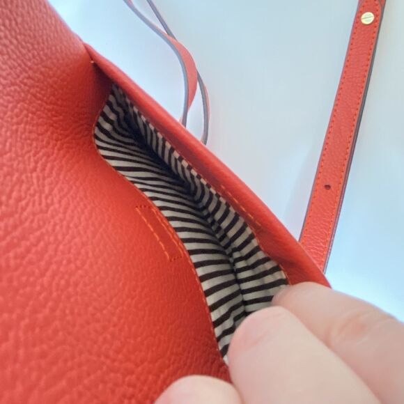 Henri Bendel New York Influencer Mini Convertible Backpack Poinsettia Red Coral - Picture 9 of 16